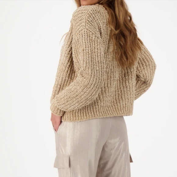 Amanda Maria Chenille Knit Sweater - Beige - Picture 2 of 2